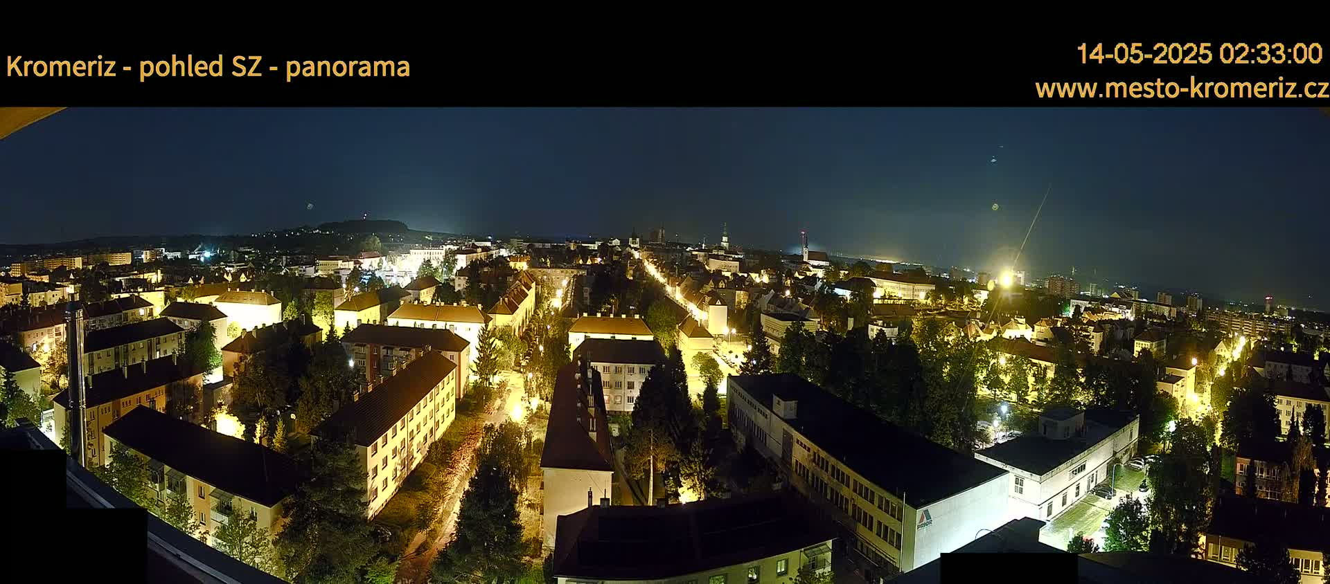 Kroměříž Northwest View Skyline Live Cam - Kromeriz, Zlin, Czechia
