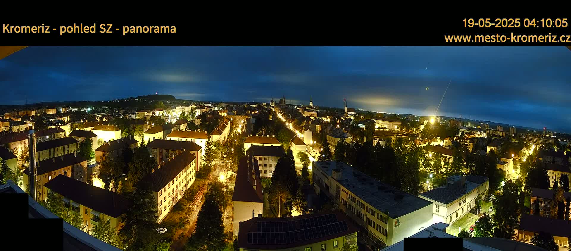 Kroměříž Northwest View Skyline Live Cam - Kromeriz, Zlin, Czechia