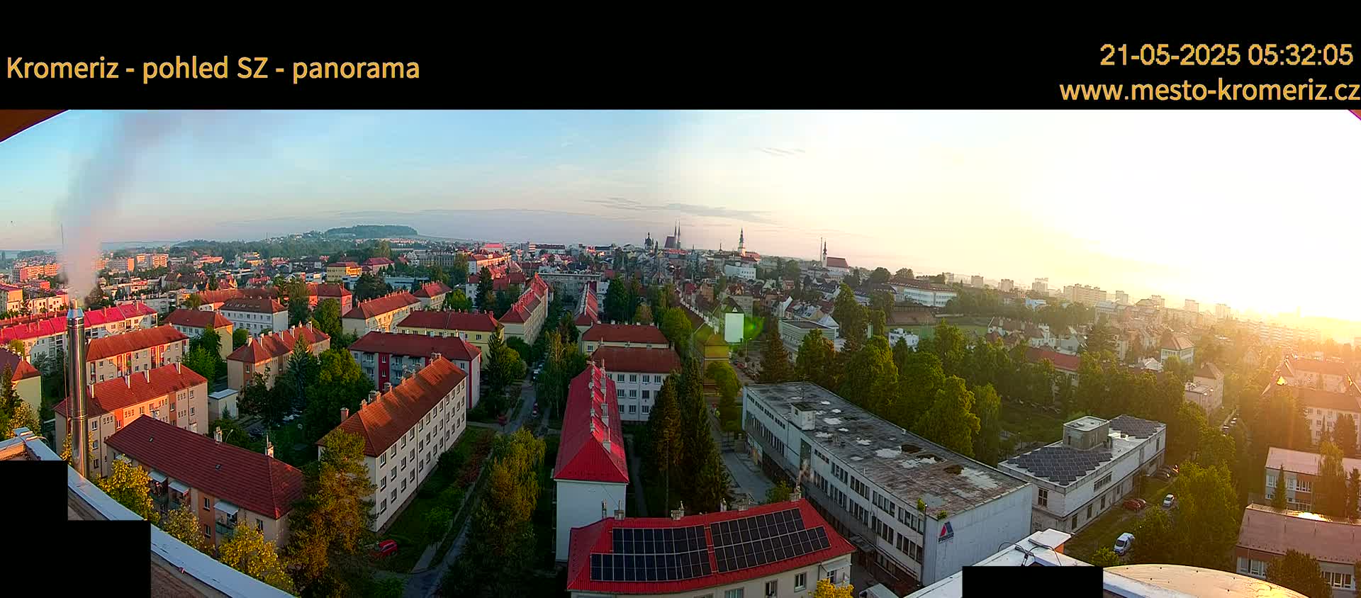 Kroměříž Northwest View Skyline Live Cam - Kromeriz, Zlin, Czechia