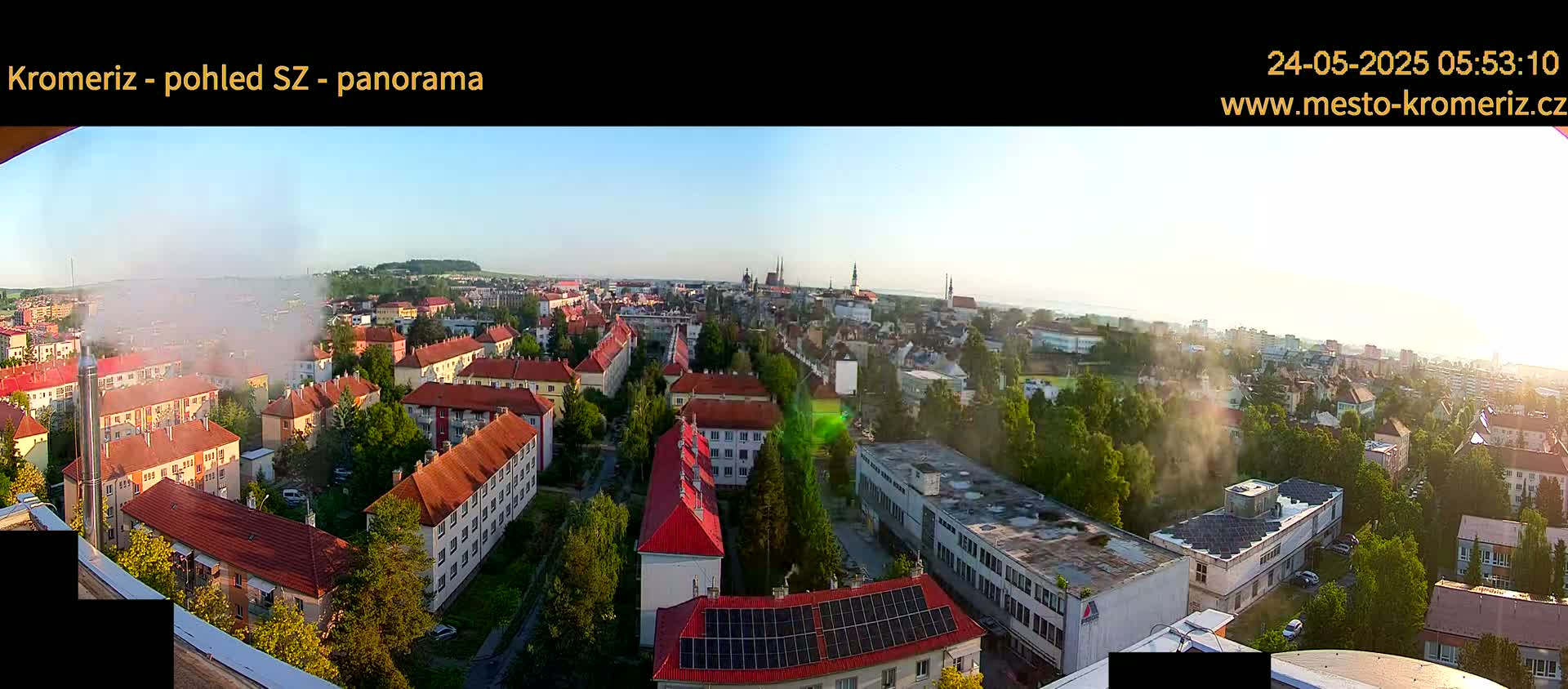 Kroměříž Northwest View Skyline Live Cam - Kromeriz, Zlin, Czechia