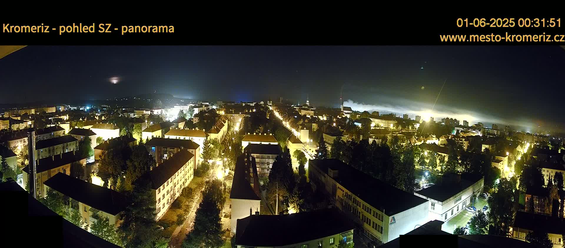 Kroměříž Northwest View Skyline Live Cam - Kromeriz, Zlin, Czechia