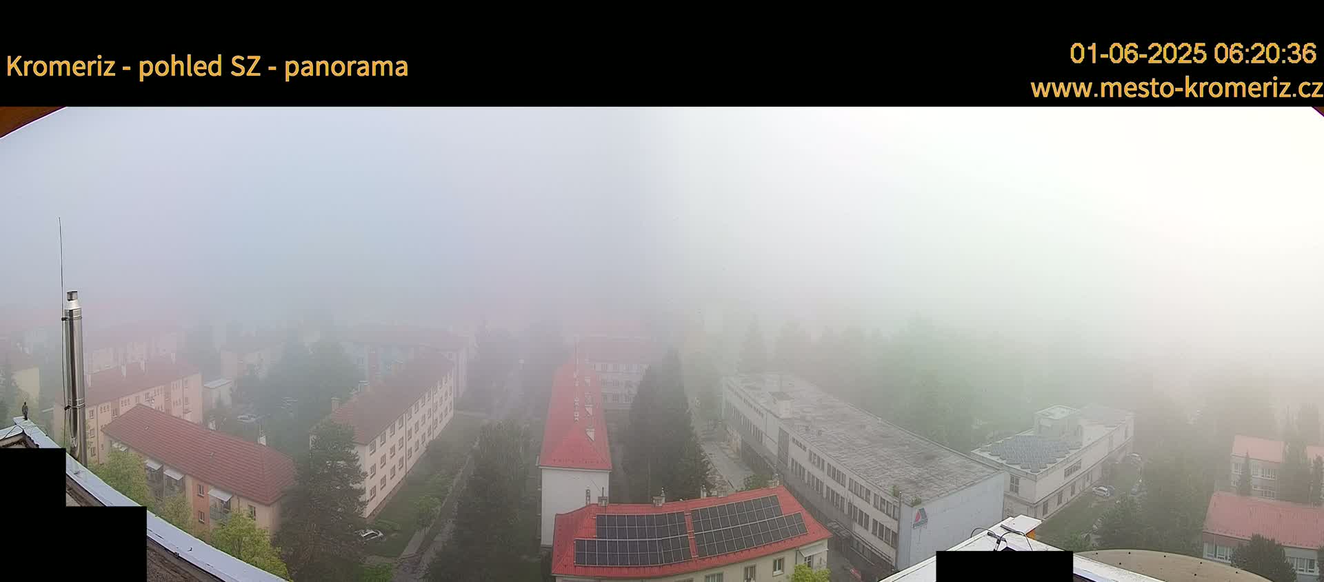 Kroměříž Northwest View Skyline Live Cam - Kromeriz, Zlin, Czechia