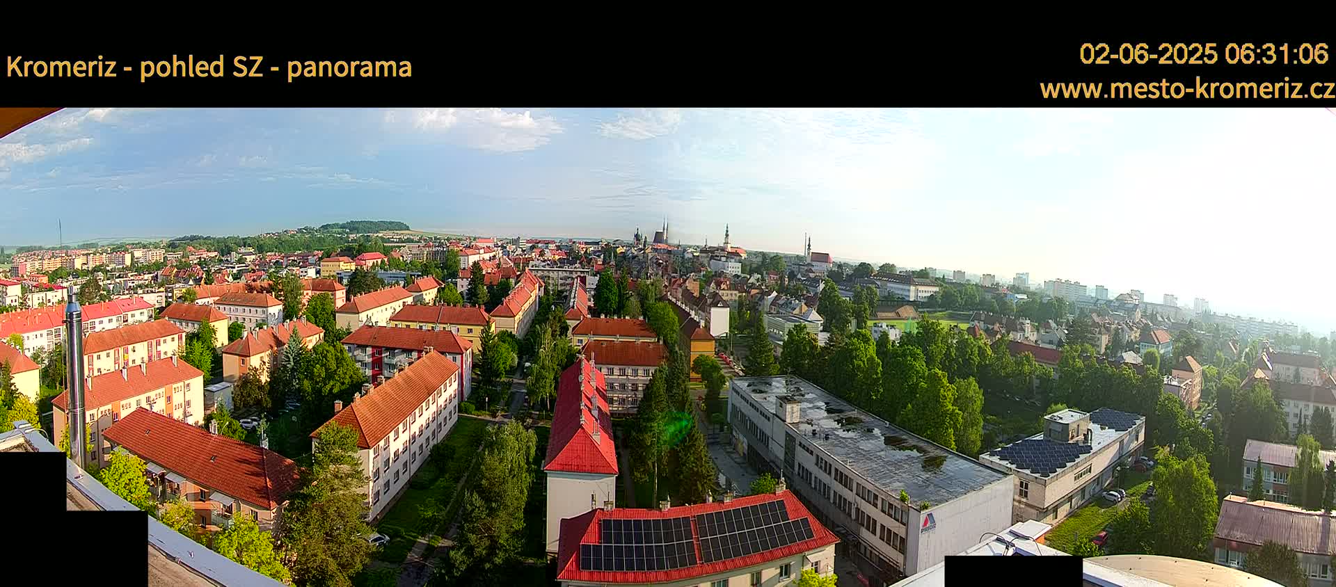 Kroměříž Northwest View Skyline Live Cam - Kromeriz, Zlin, Czechia
