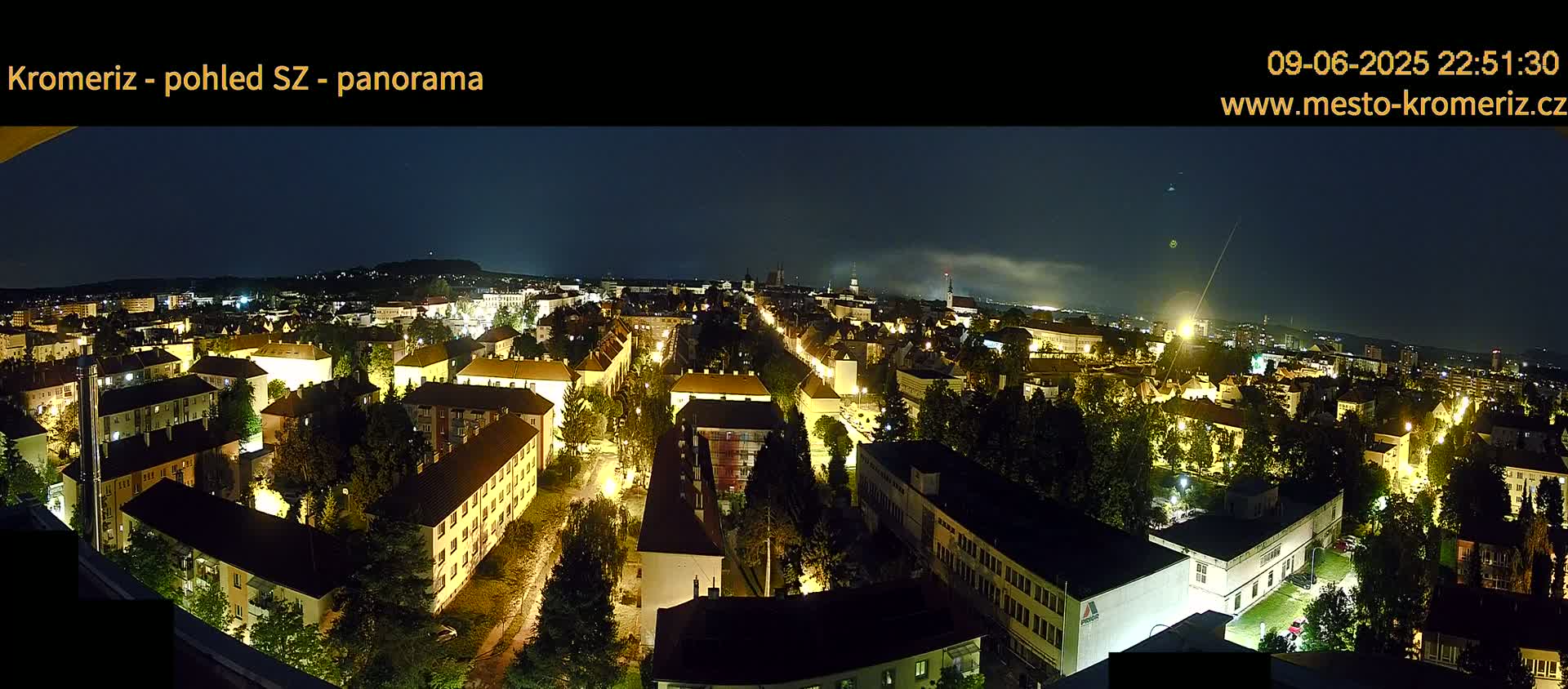 Kroměříž Northwest View Skyline Live Cam - Kromeriz, Zlin, Czechia