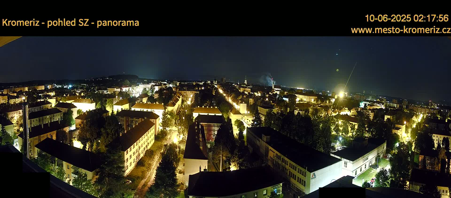 Kroměříž Northwest View Skyline Live Cam - Kromeriz, Zlin, Czechia