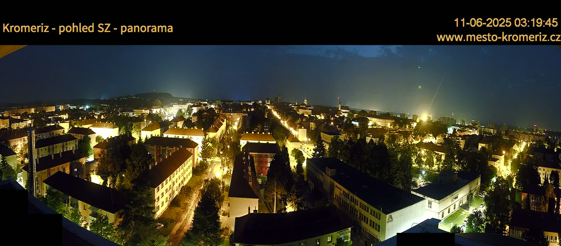 Kroměříž Northwest View Skyline Live Cam - Kromeriz, Zlin, Czechia