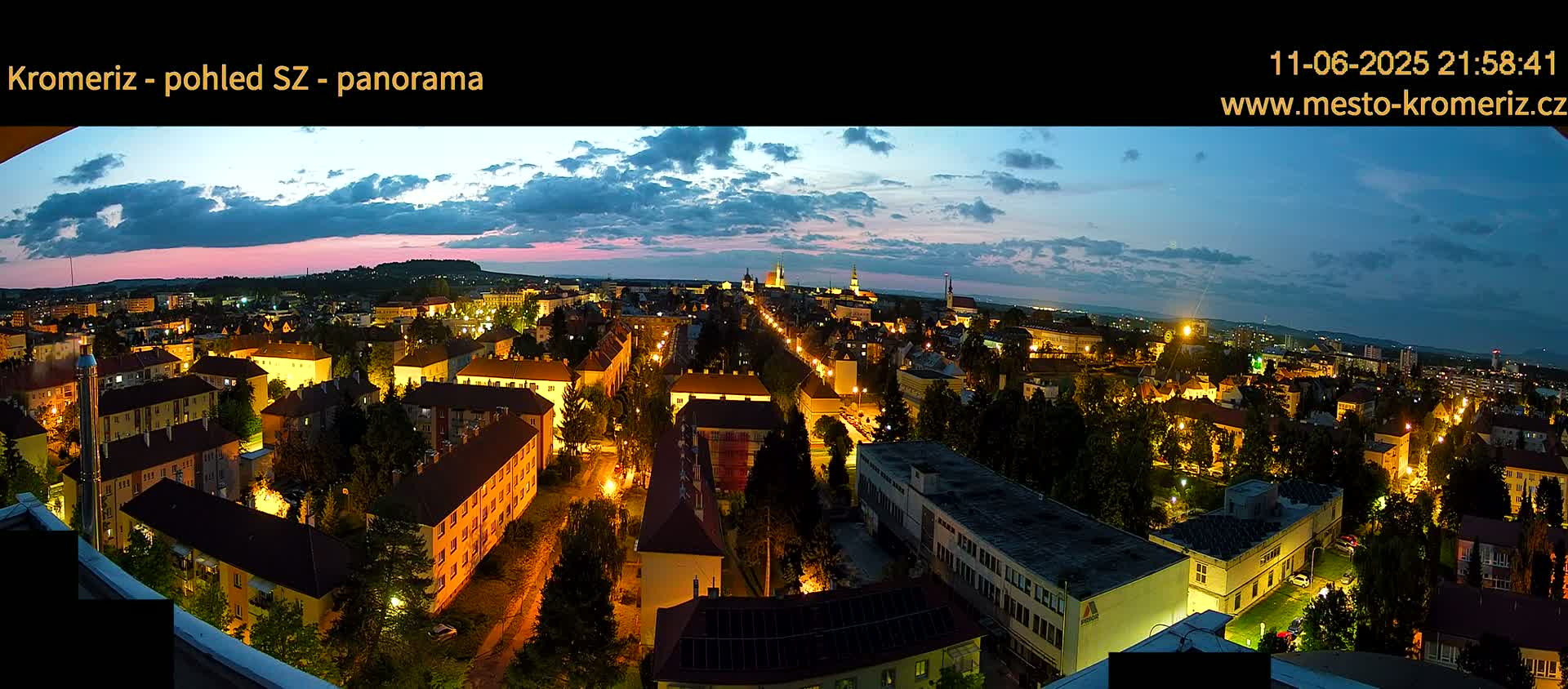 Kroměříž Northwest View Skyline Live Cam - Kromeriz, Zlin, Czechia