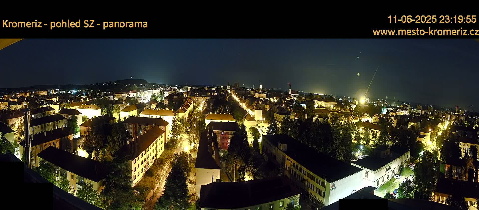 Kroměříž Northwest View Skyline Live Cam - Kromeriz, Zlin, Czechia