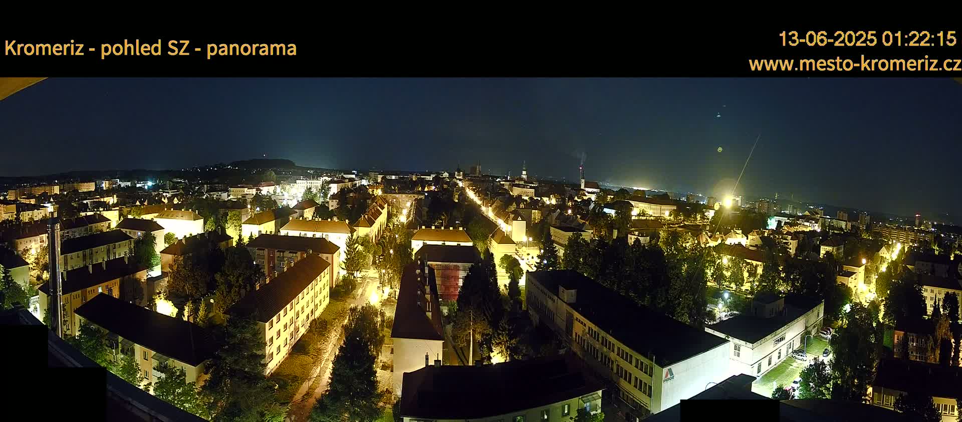 Kroměříž Northwest View Skyline Live Cam - Kromeriz, Zlin, Czechia