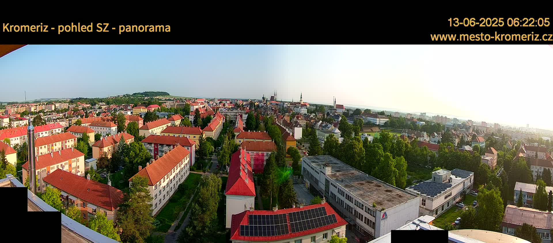 Kroměříž Northwest View Skyline Live Cam - Kromeriz, Zlin, Czechia
