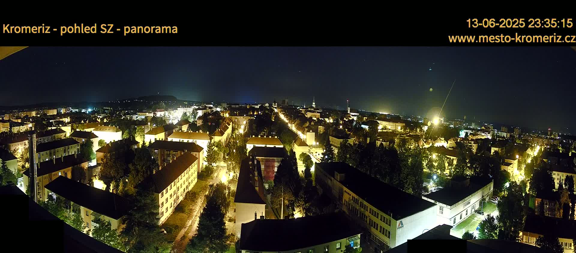 Kroměříž Northwest View Skyline Live Cam - Kromeriz, Zlin, Czechia