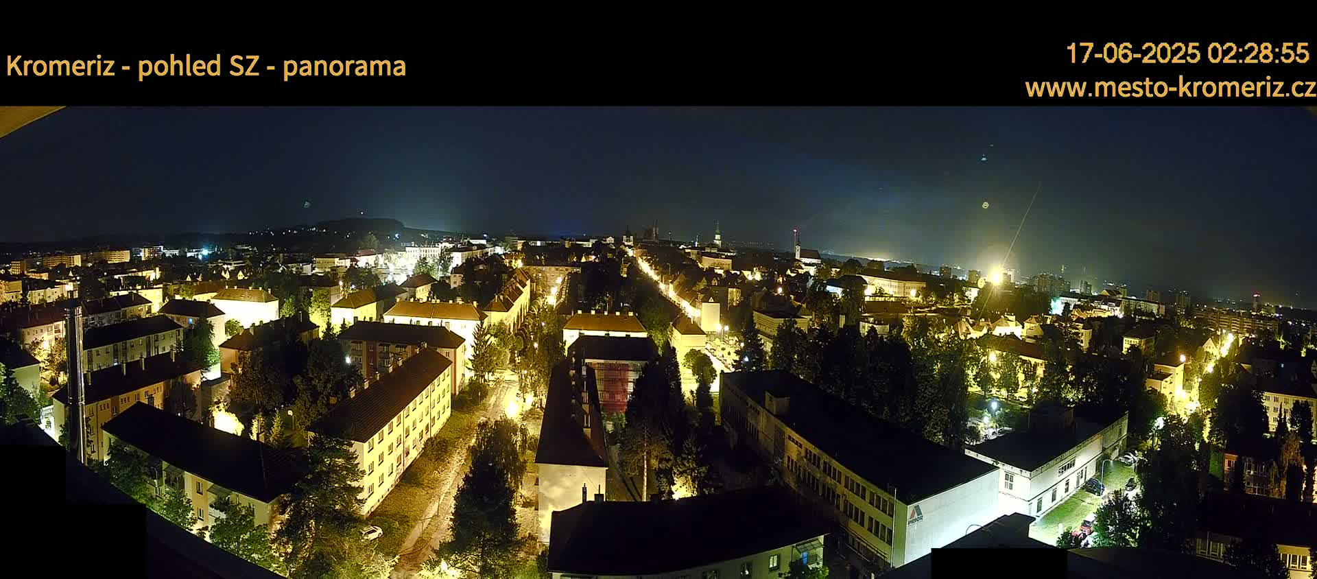Kroměříž Northwest View Skyline Live Cam - Kromeriz, Zlin, Czechia