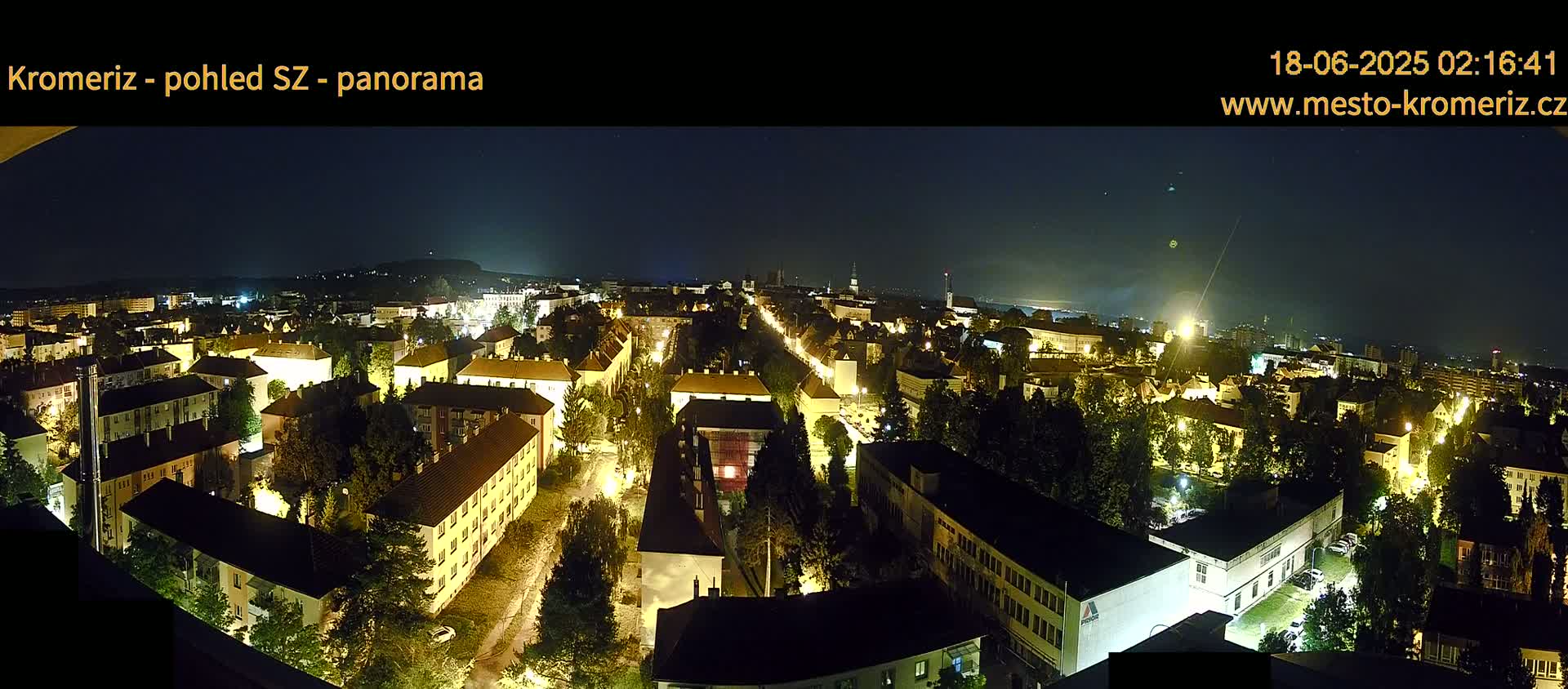 Kroměříž Northwest View Skyline Live Cam - Kromeriz, Zlin, Czechia