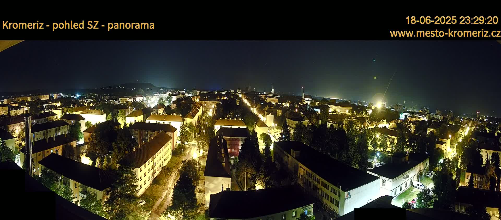 Kroměříž Northwest View Skyline Live Cam - Kromeriz, Zlin, Czechia