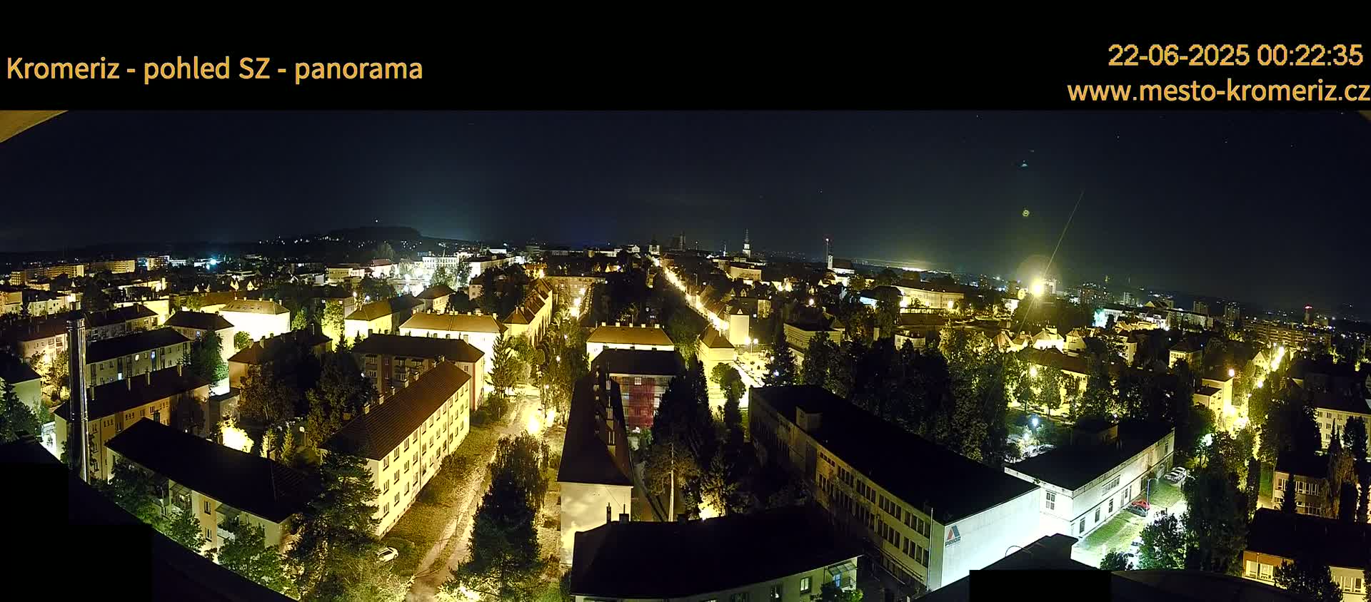 Kroměříž Northwest View Skyline Live Cam - Kromeriz, Zlin, Czechia