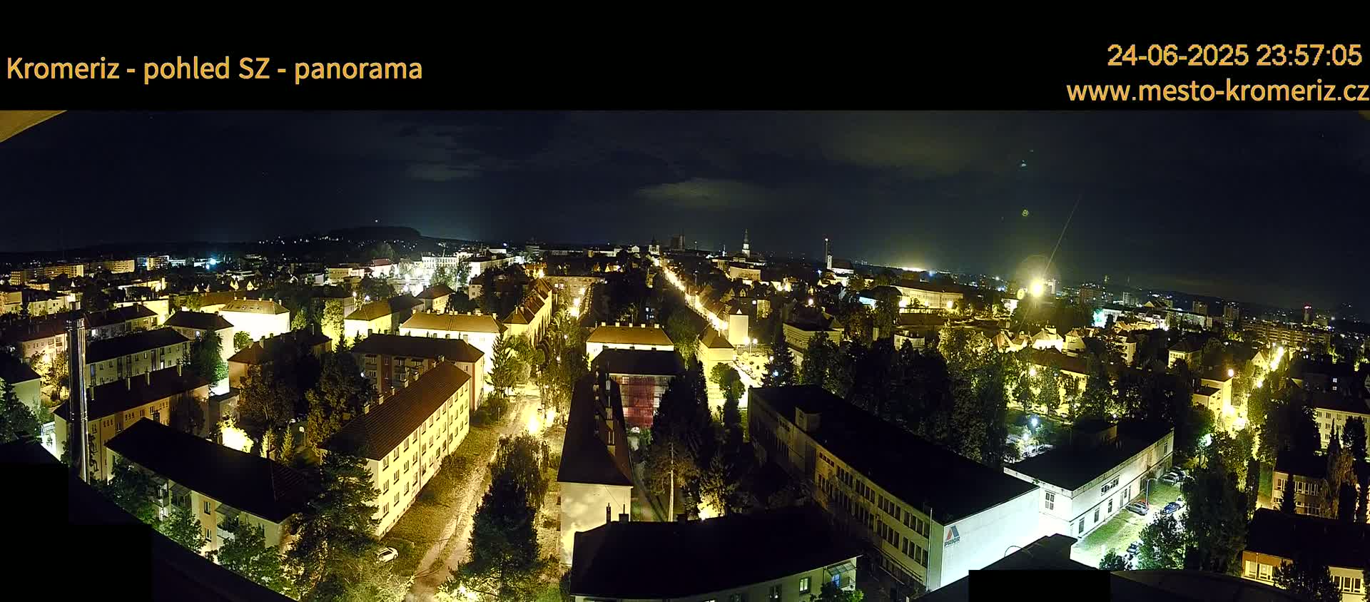 Kroměříž Northwest View Skyline Live Cam - Kromeriz, Zlin, Czechia