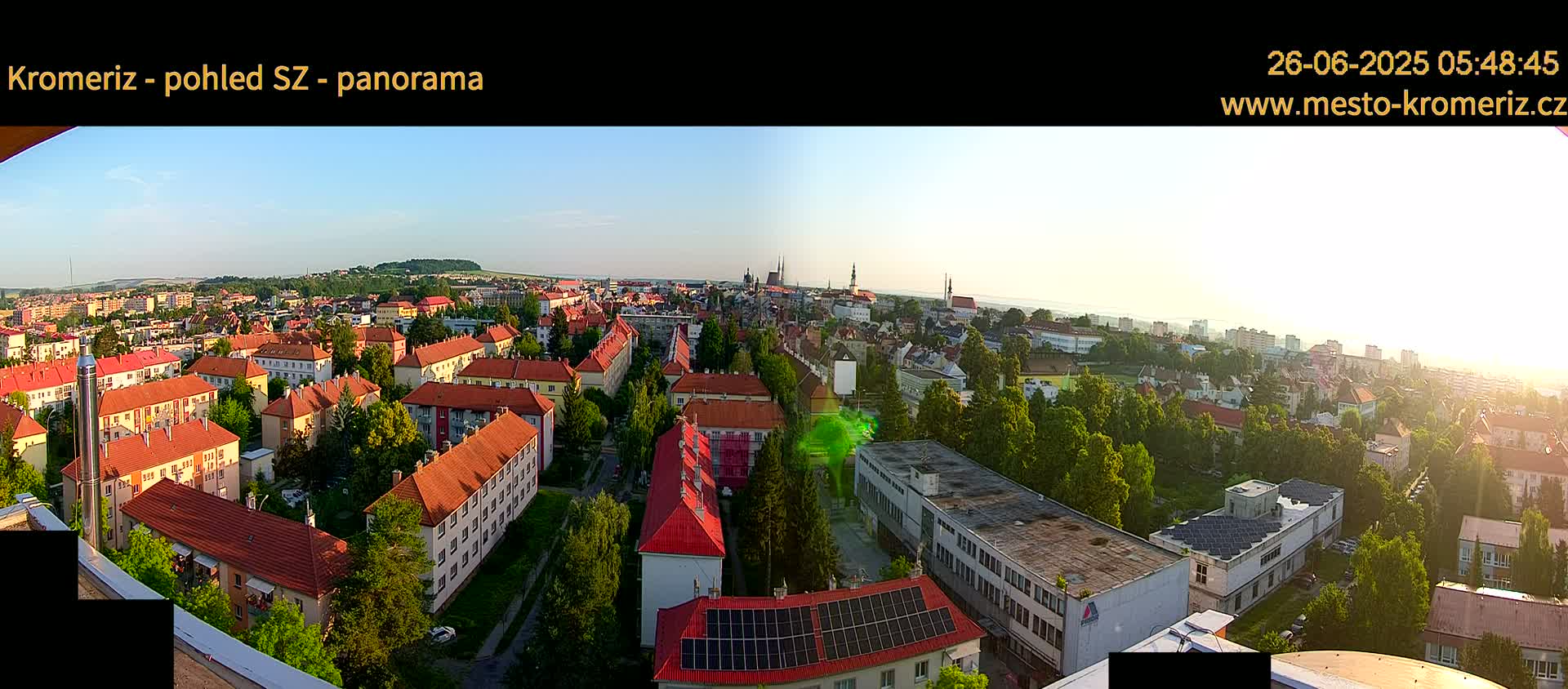 Kroměříž Northwest View Skyline Live Cam - Kromeriz, Zlin, Czechia