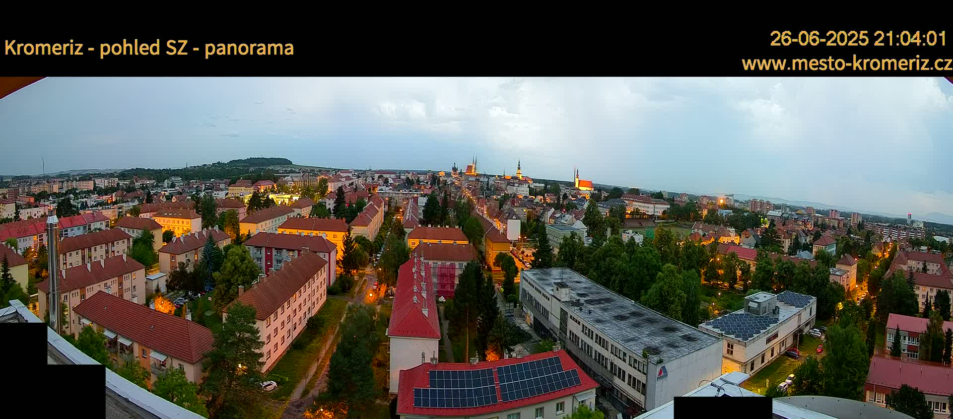 Kroměříž Northwest View Skyline Live Cam - Kromeriz, Zlin, Czechia