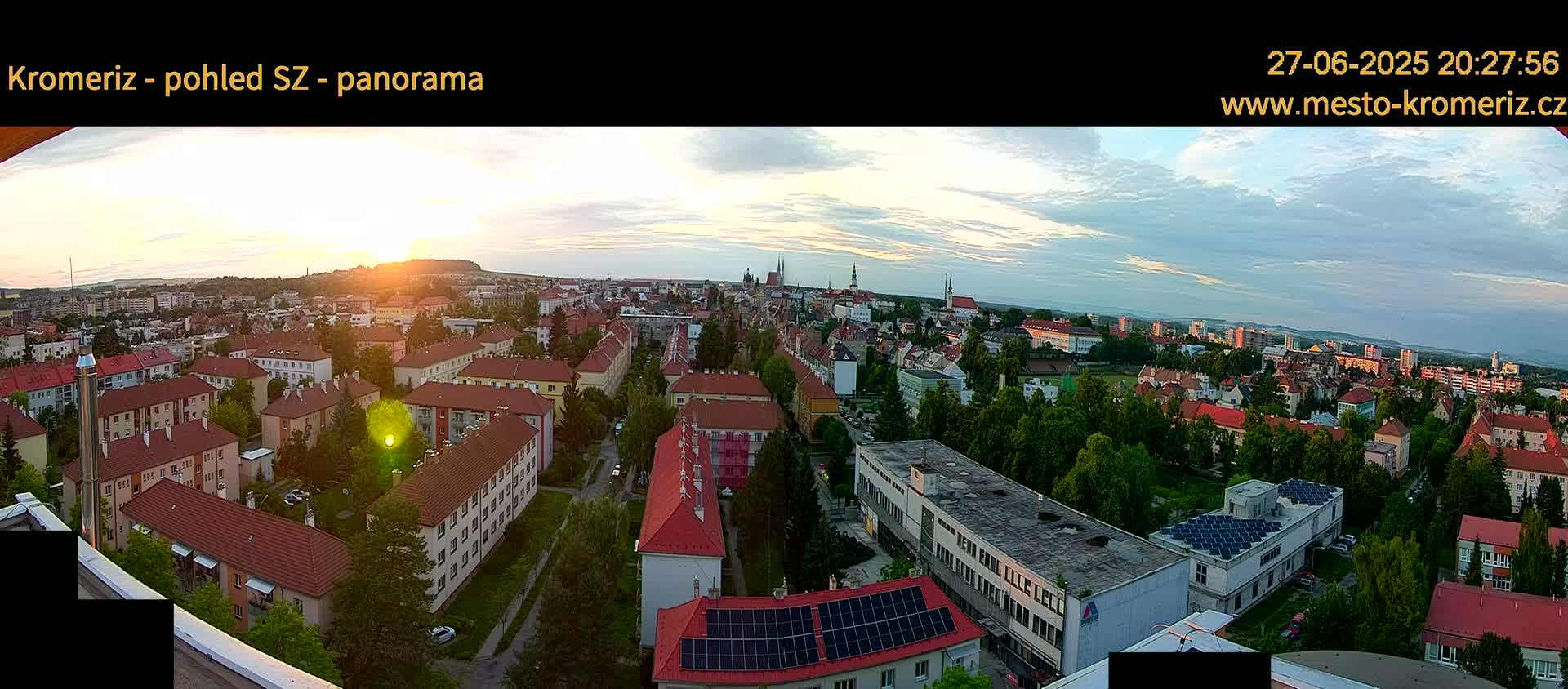 Kroměříž Northwest View Skyline Live Cam - Kromeriz, Zlin, Czechia
