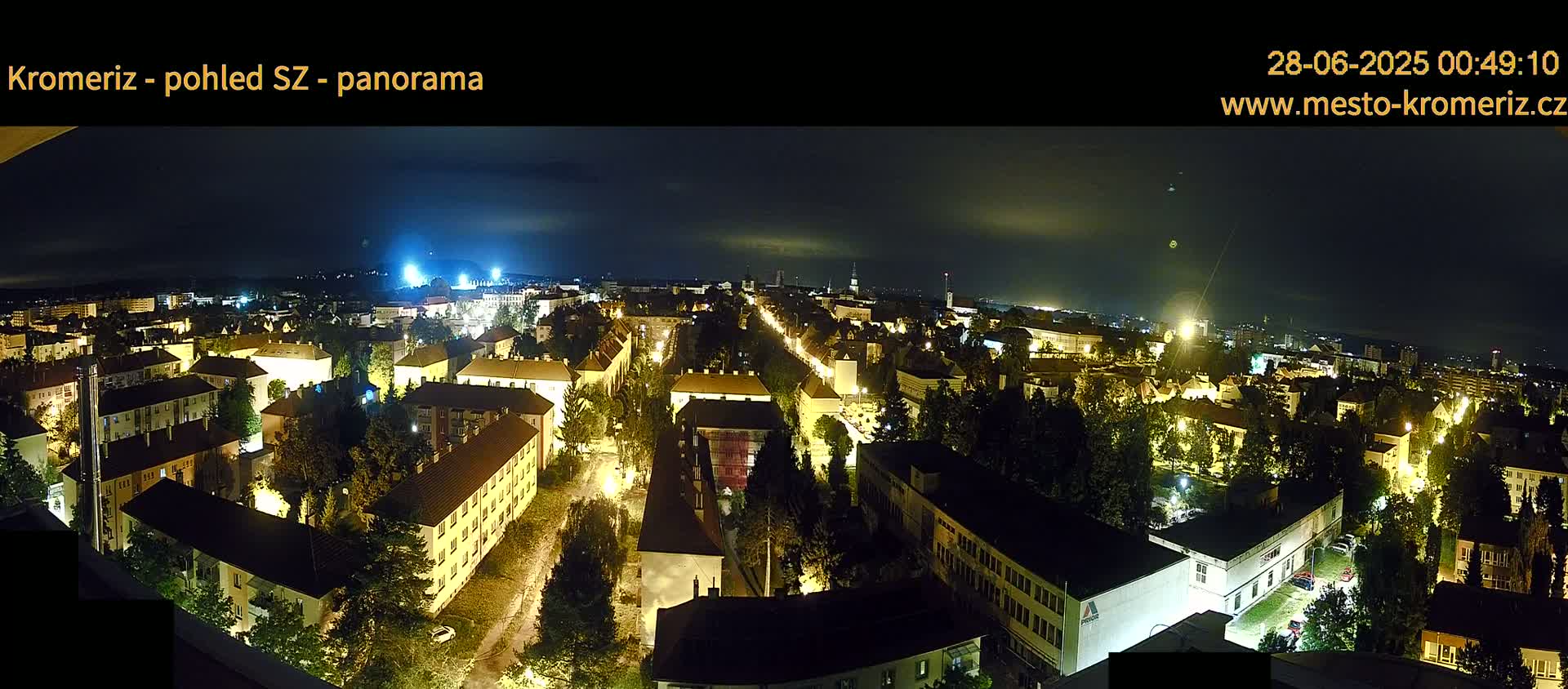 Kroměříž Northwest View Skyline Live Cam - Kromeriz, Zlin, Czechia