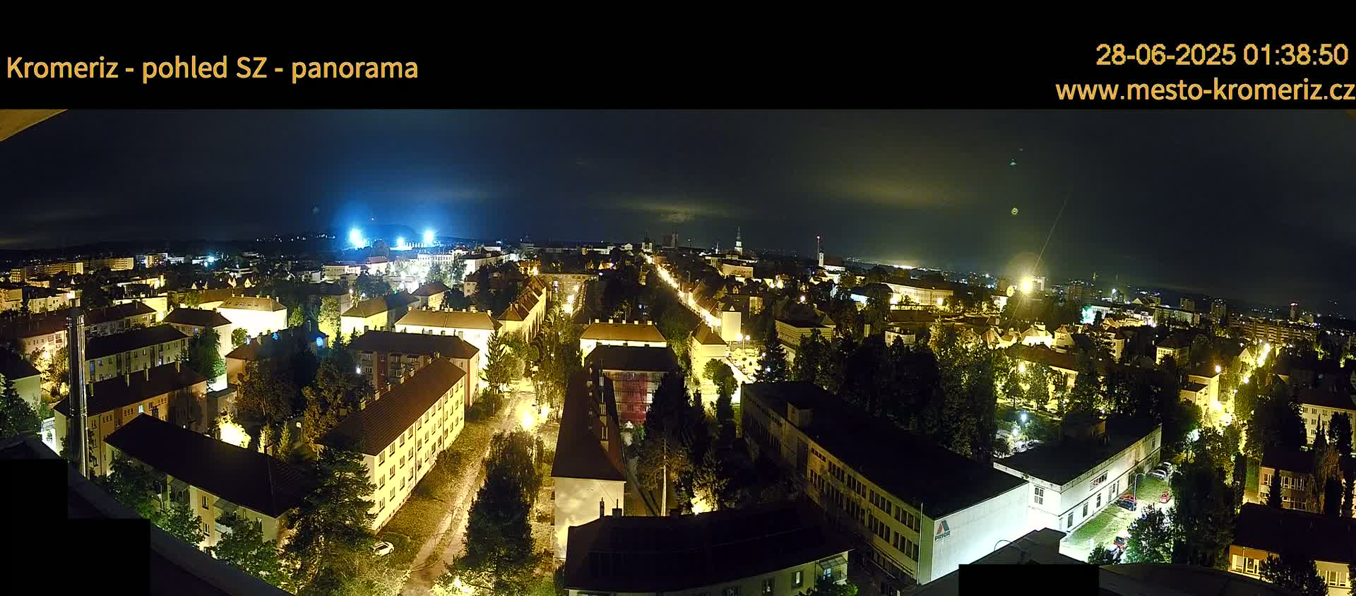 Kroměříž Northwest View Skyline Live Cam - Kromeriz, Zlin, Czechia