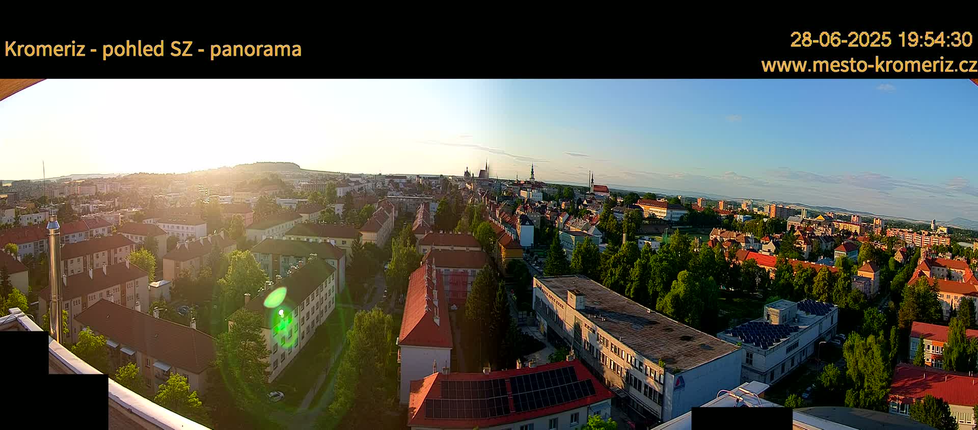 Kroměříž Northwest View Skyline Live Cam - Kromeriz, Zlin, Czechia