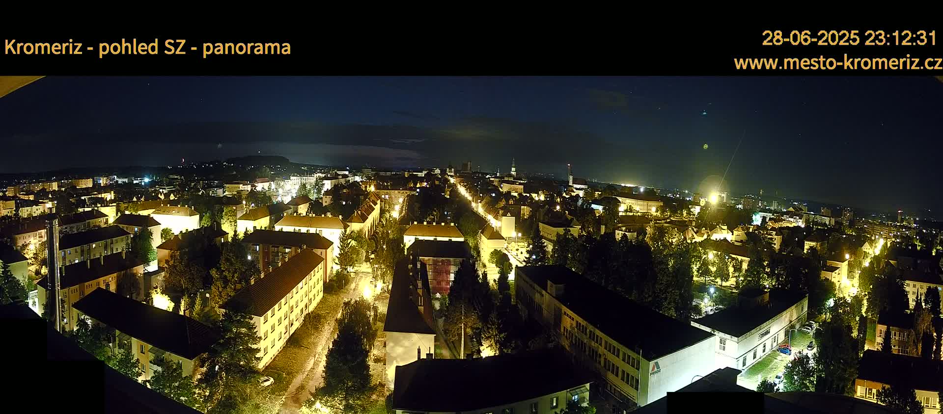 Kroměříž Northwest View Skyline Live Cam - Kromeriz, Zlin, Czechia