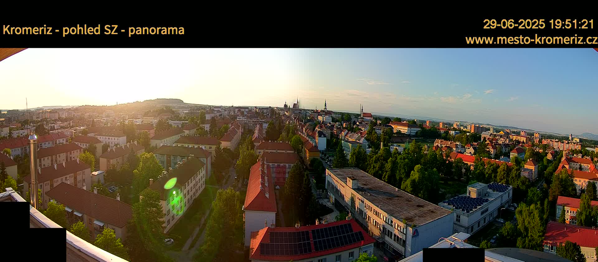 Kroměříž Northwest View Skyline Live Cam - Kromeriz, Zlin, Czechia
