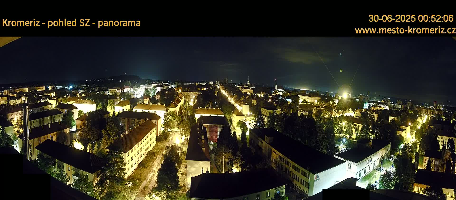 Kroměříž Northwest View Skyline Live Cam - Kromeriz, Zlin, Czechia