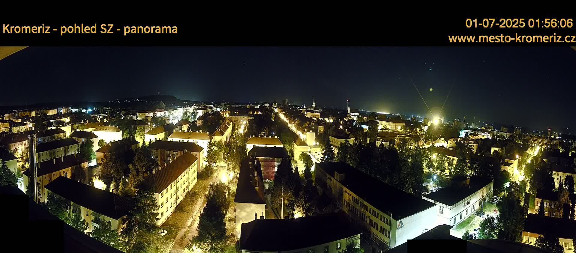 Kroměříž Northwest View Skyline Live Cam - Kromeriz, Zlin, Czechia