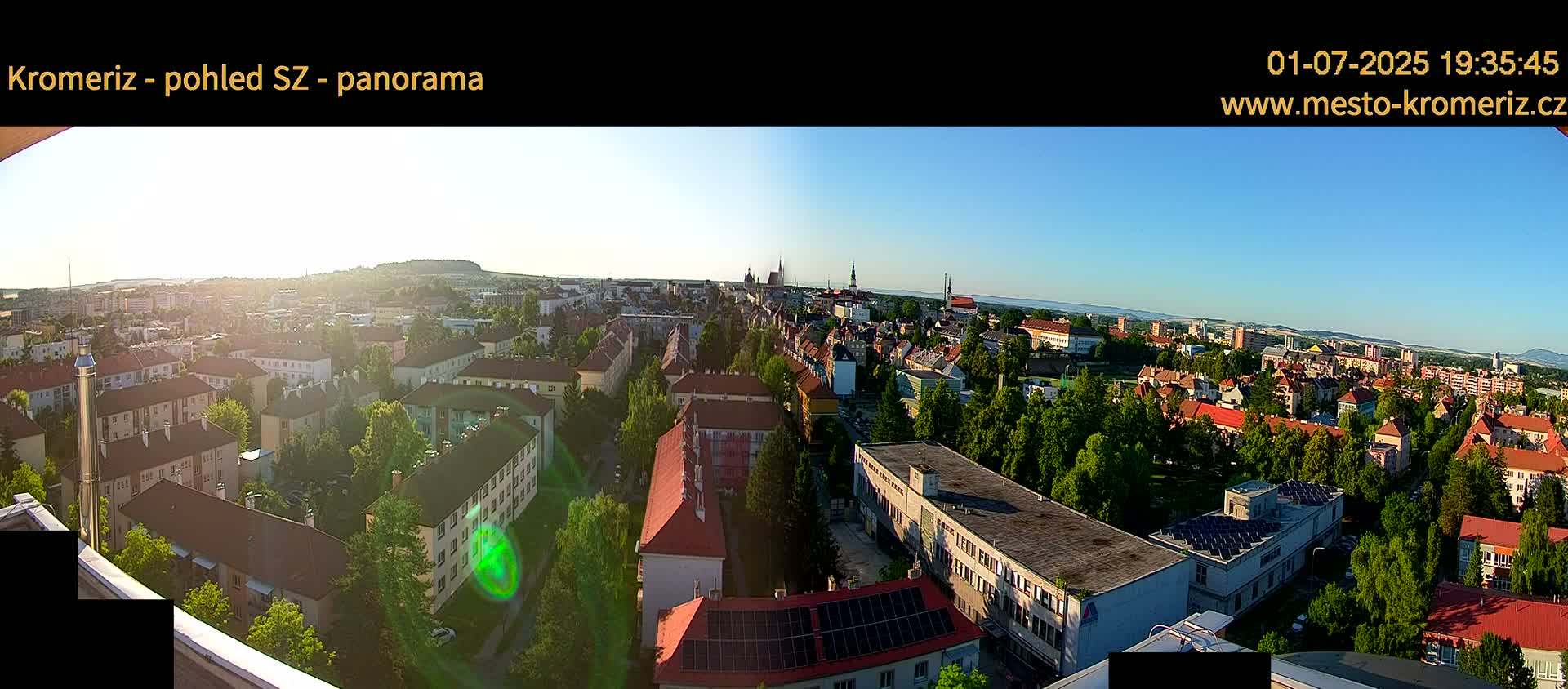 Kroměříž Northwest View Skyline Live Cam - Kromeriz, Zlin, Czechia