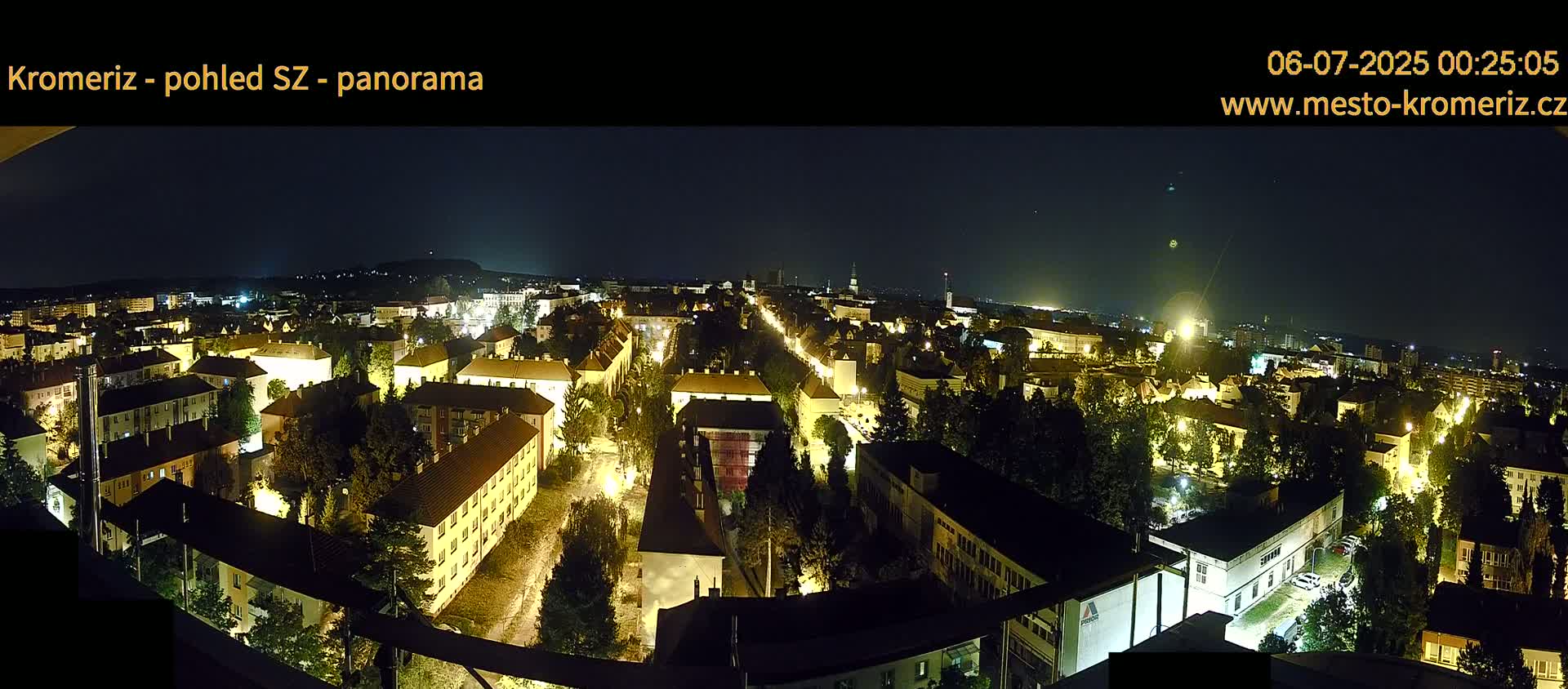 Kroměříž Northwest View Skyline Live Cam - Kromeriz, Zlin, Czechia