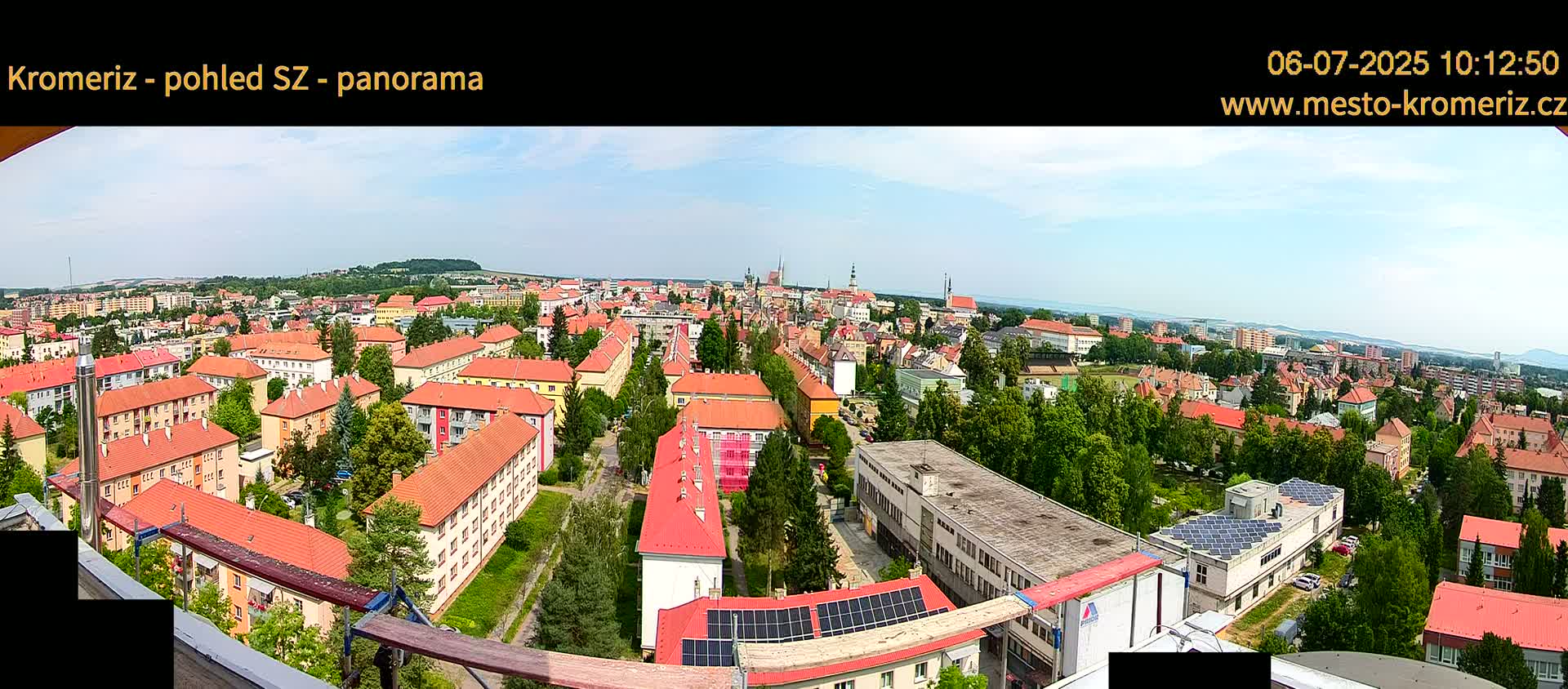 Kroměříž Northwest View Skyline Live Cam - Kromeriz, Zlin, Czechia