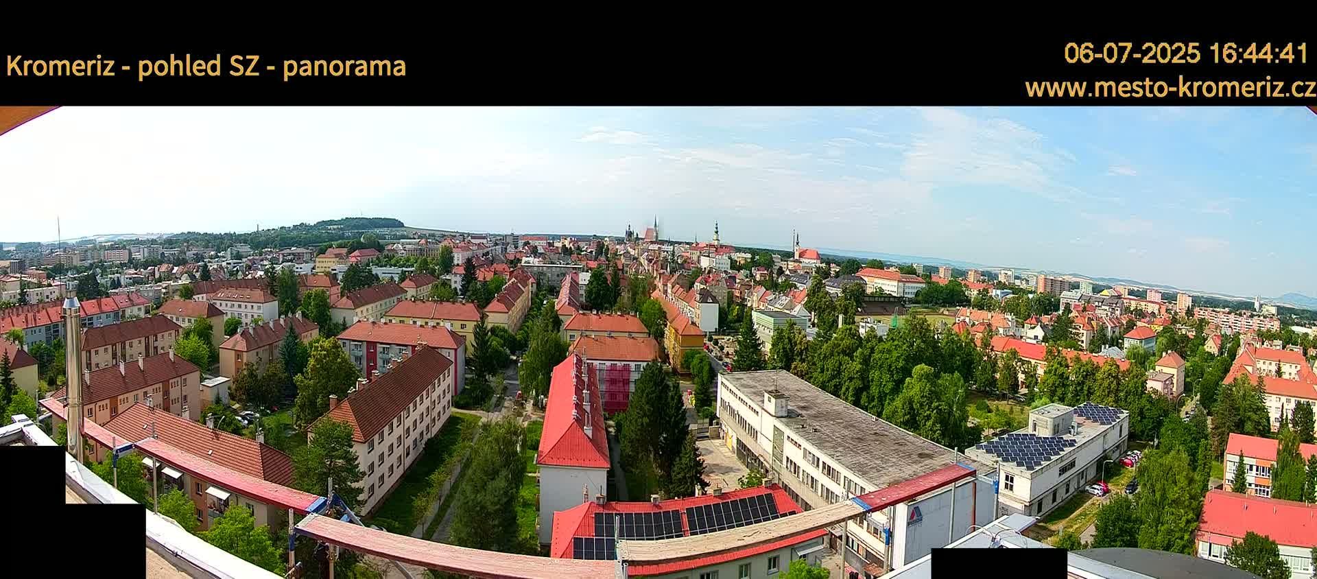 Kroměříž Northwest View Skyline Live Cam - Kromeriz, Zlin, Czechia