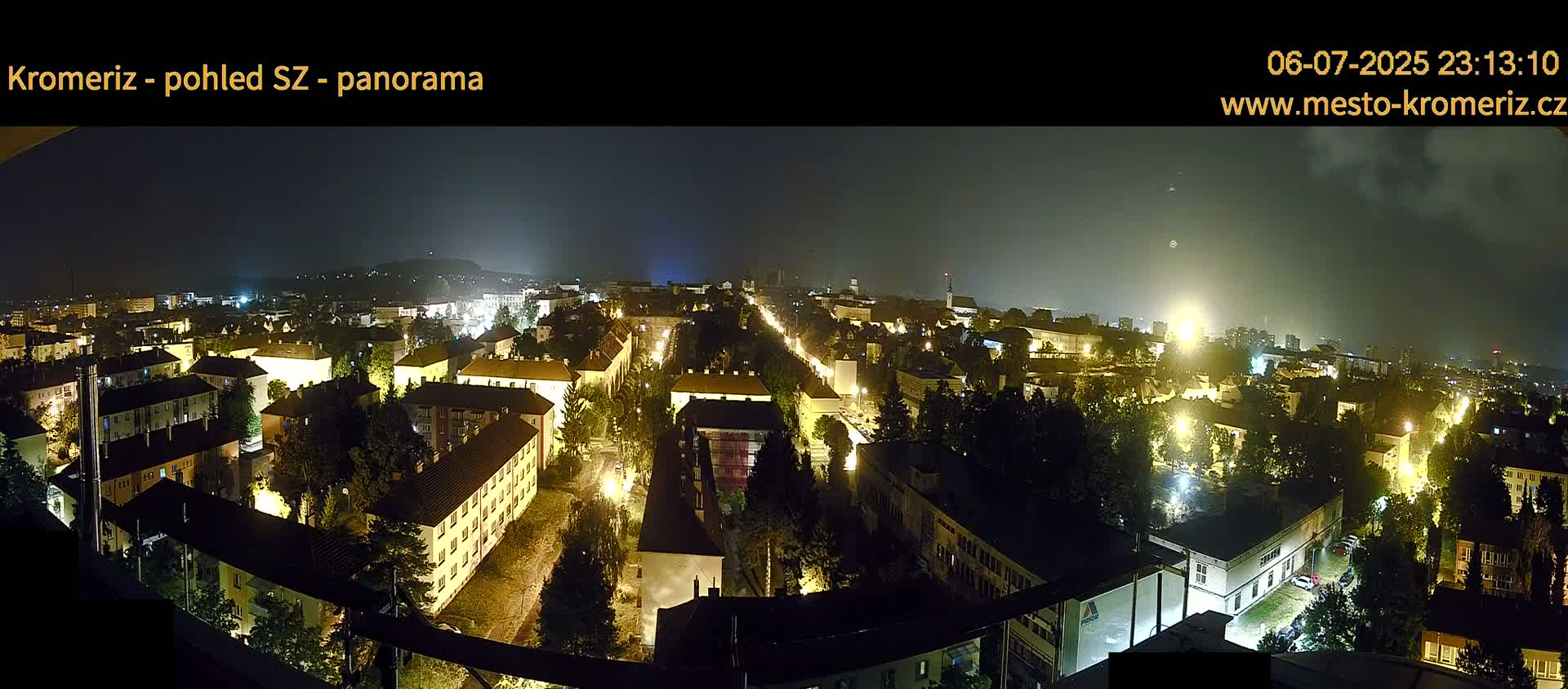 Kroměříž Northwest View Skyline Live Cam - Kromeriz, Zlin, Czechia