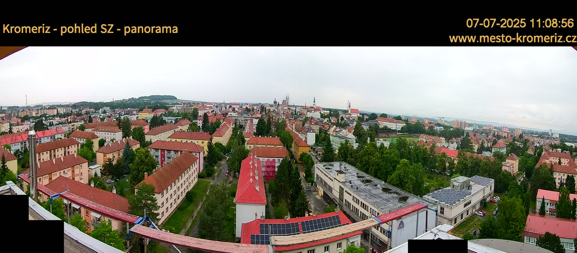 Kroměříž Northwest View Skyline Live Cam - Kromeriz, Zlin, Czechia