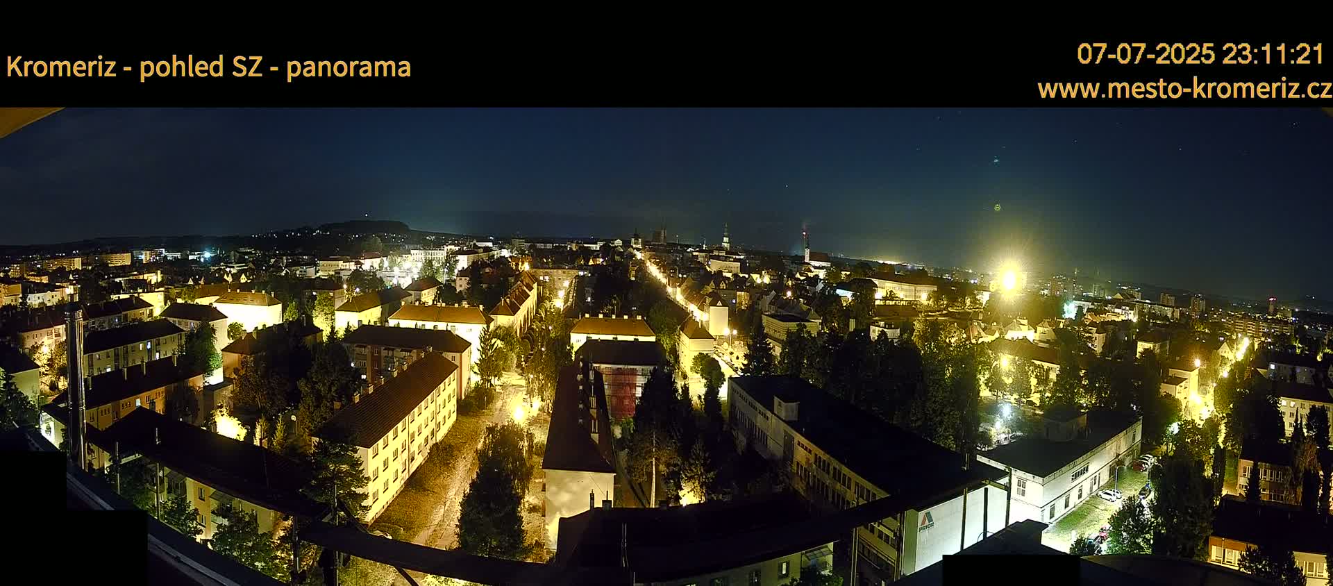 Kroměříž Northwest View Skyline Live Cam - Kromeriz, Zlin, Czechia