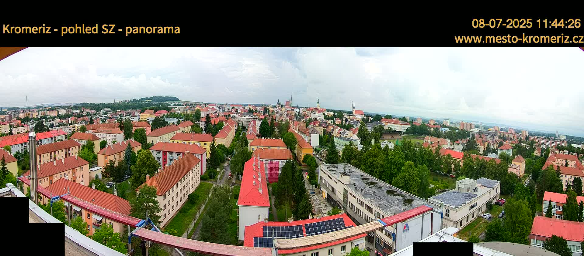 Kroměříž Northwest View Skyline Live Cam - Kromeriz, Zlin, Czechia