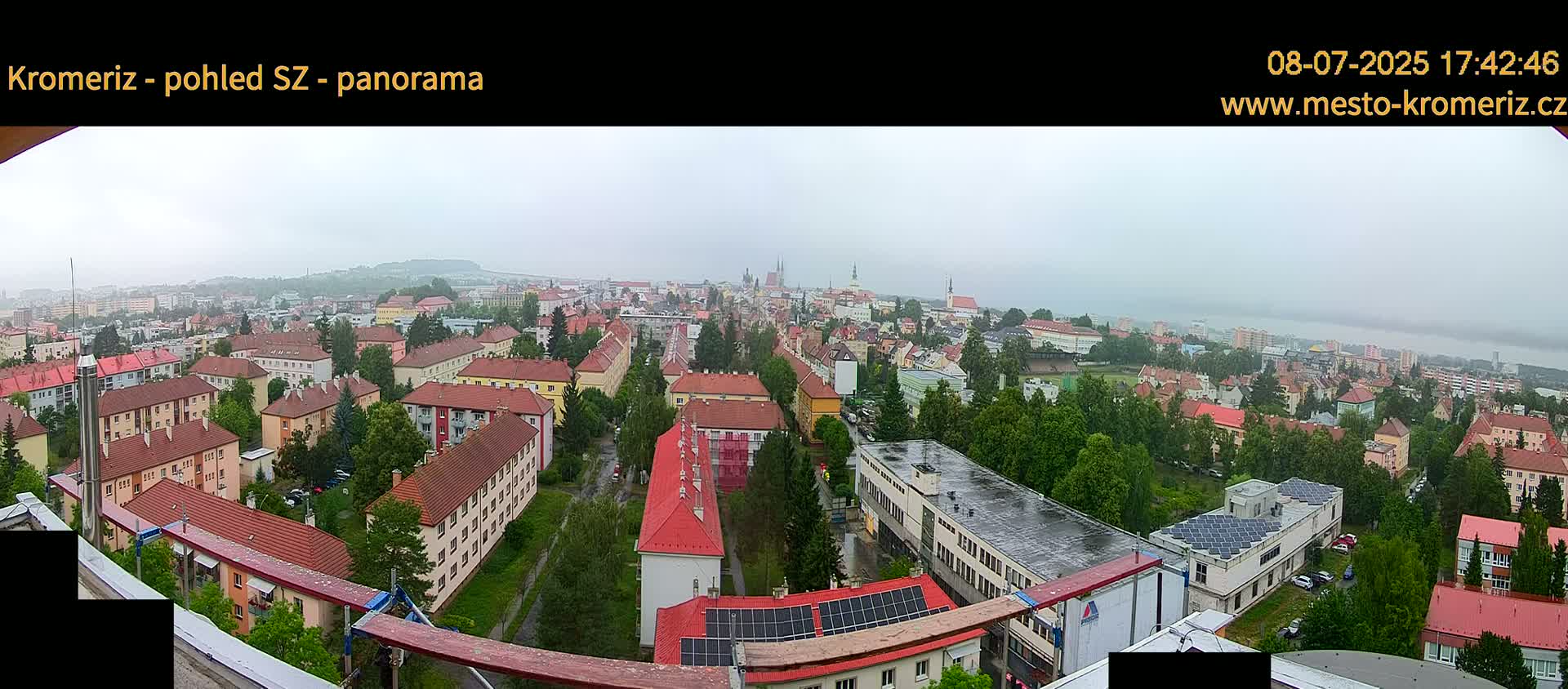 Kroměříž Northwest View Skyline Live Cam - Kromeriz, Zlin, Czechia