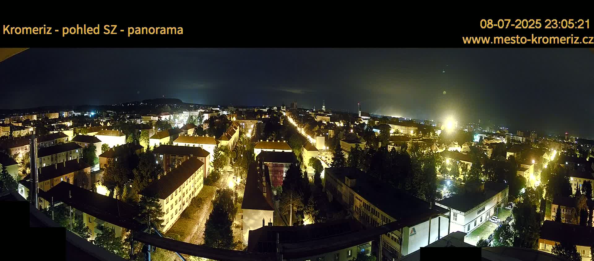 Kroměříž Northwest View Skyline Live Cam - Kromeriz, Zlin, Czechia