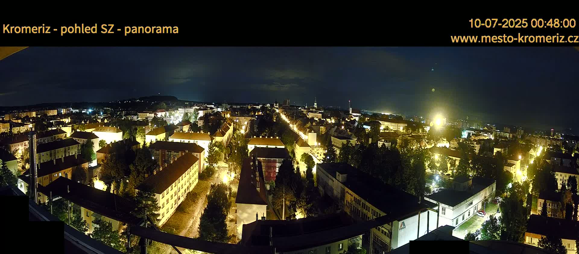 Kroměříž Northwest View Skyline Live Cam - Kromeriz, Zlin, Czechia