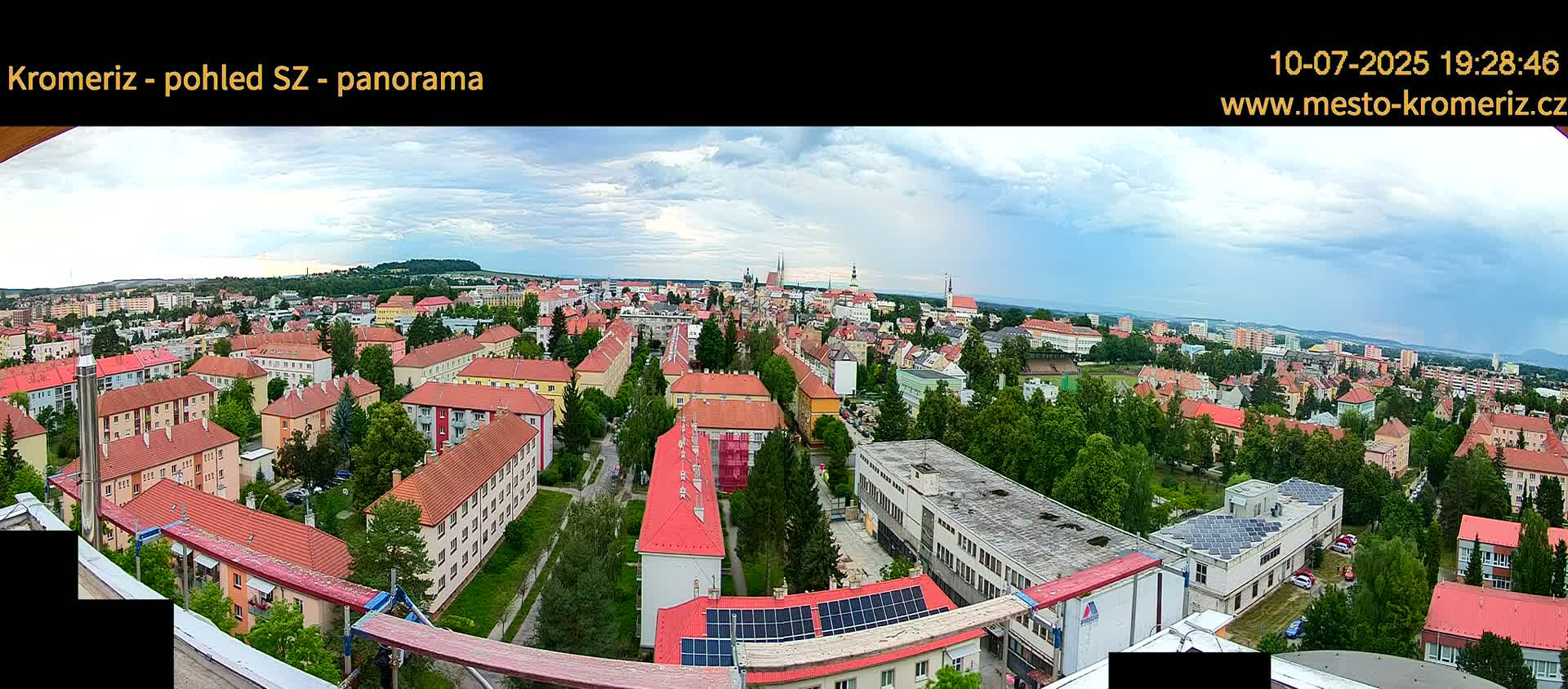 Kroměříž Northwest View Skyline Live Cam - Kromeriz, Zlin, Czechia