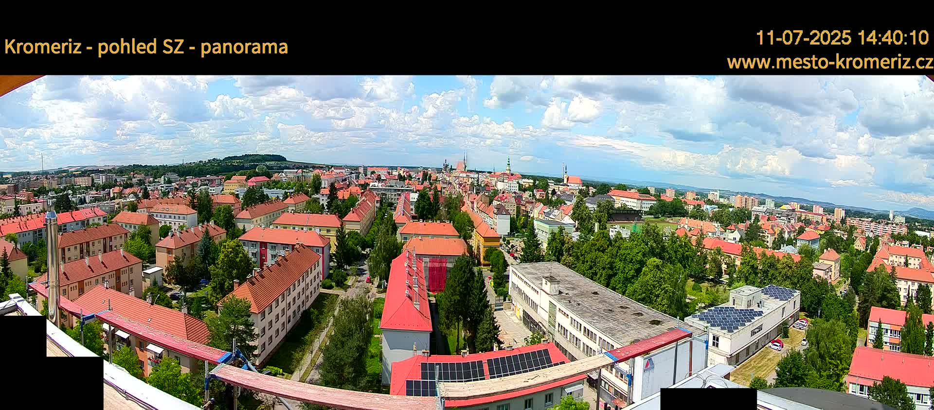 Kroměříž Northwest View Skyline Live Cam - Kromeriz, Zlin, Czechia