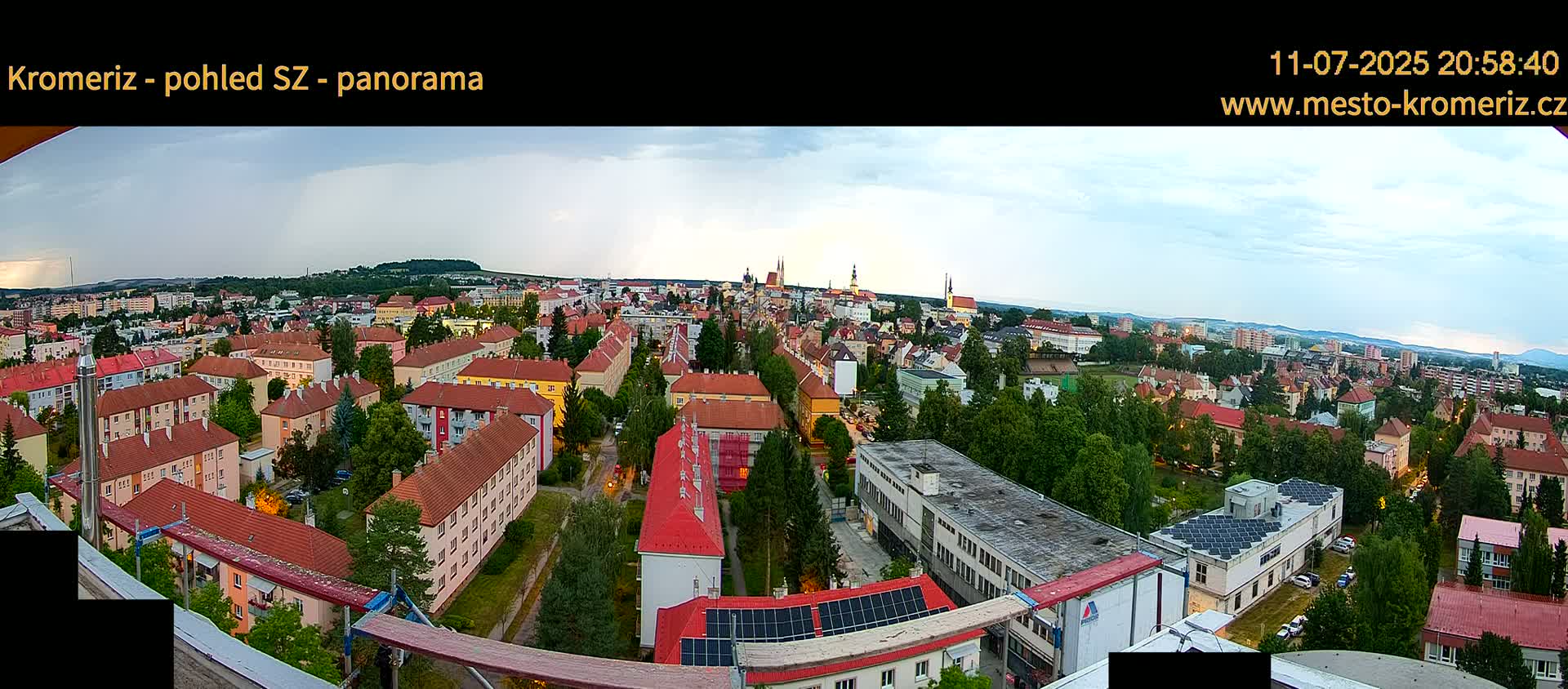 Kroměříž Northwest View Skyline Live Cam - Kromeriz, Zlin, Czechia