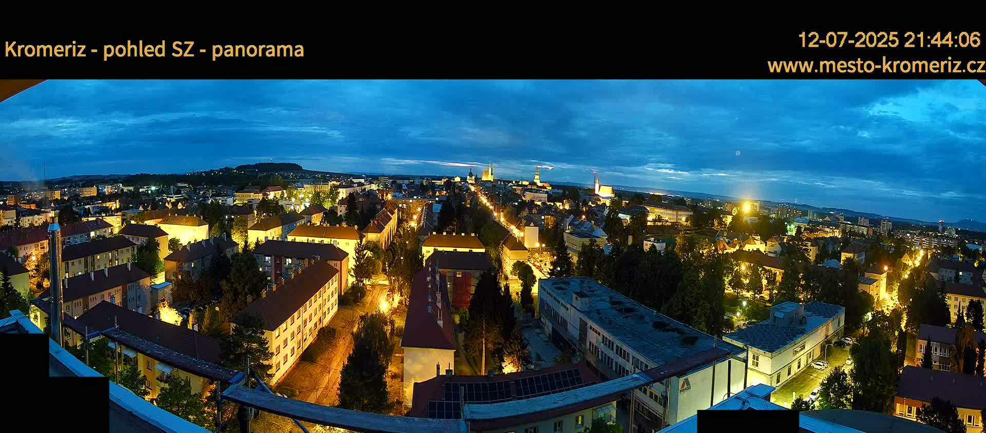 Kroměříž Northwest View Skyline Live Cam - Kromeriz, Zlin, Czechia