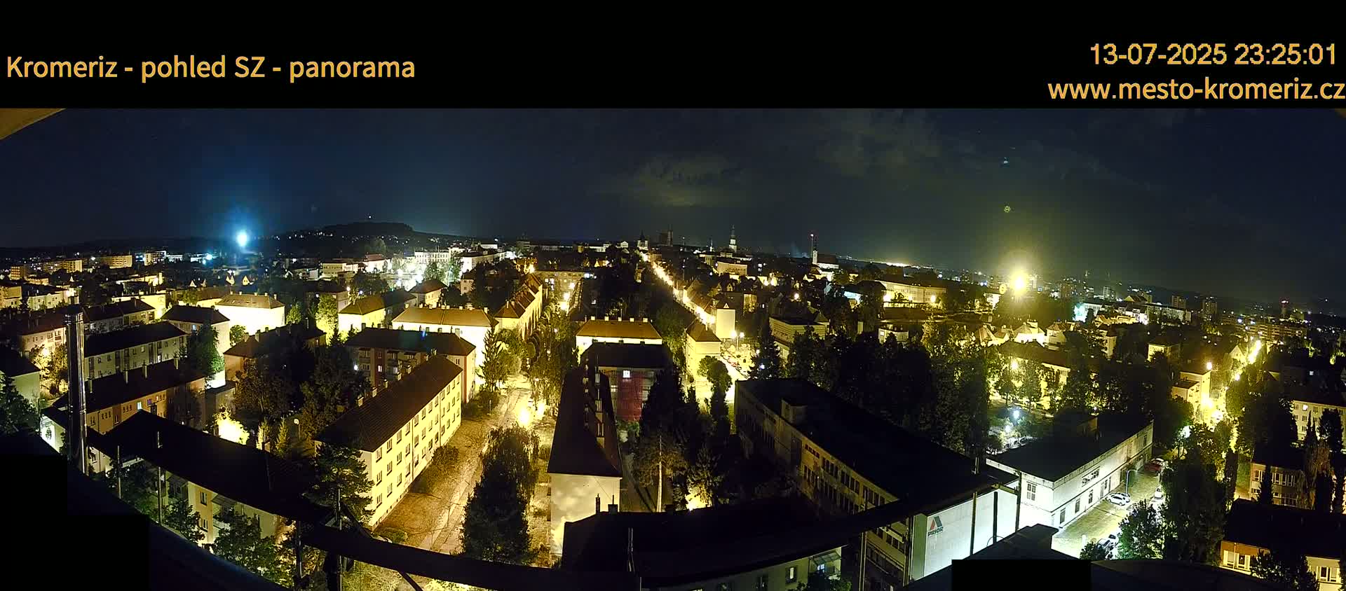 Kroměříž Northwest View Skyline Live Cam - Kromeriz, Zlin, Czechia