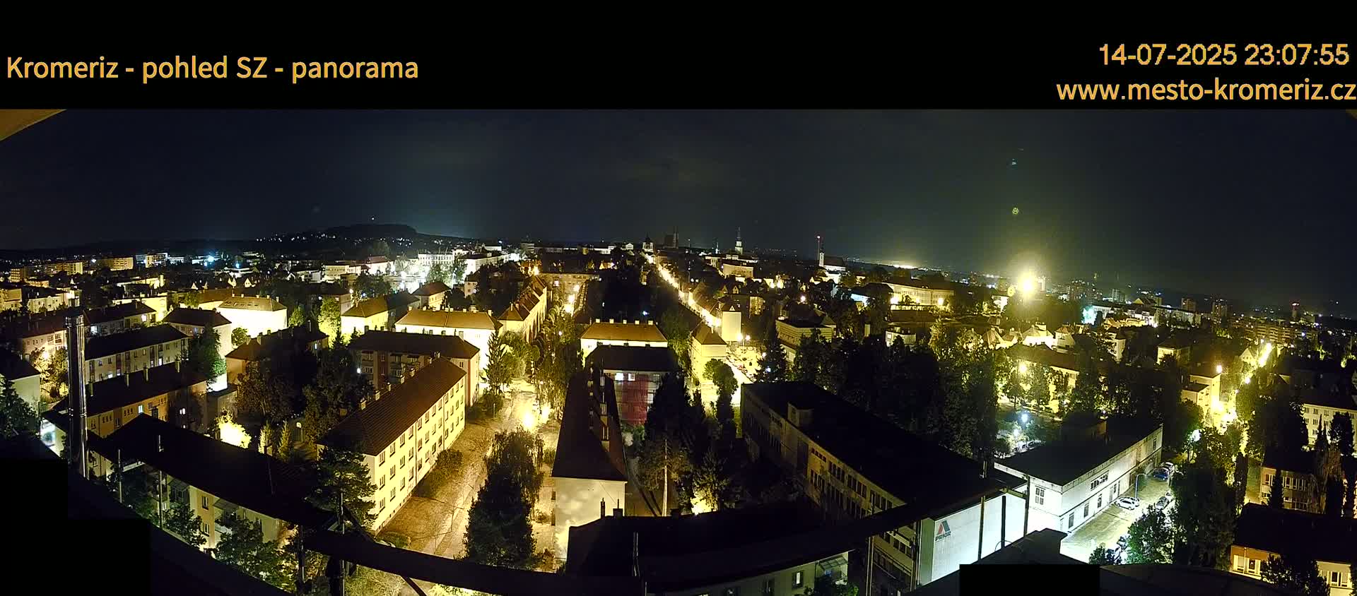 Kroměříž Northwest View Skyline Live Cam - Kromeriz, Zlin, Czechia