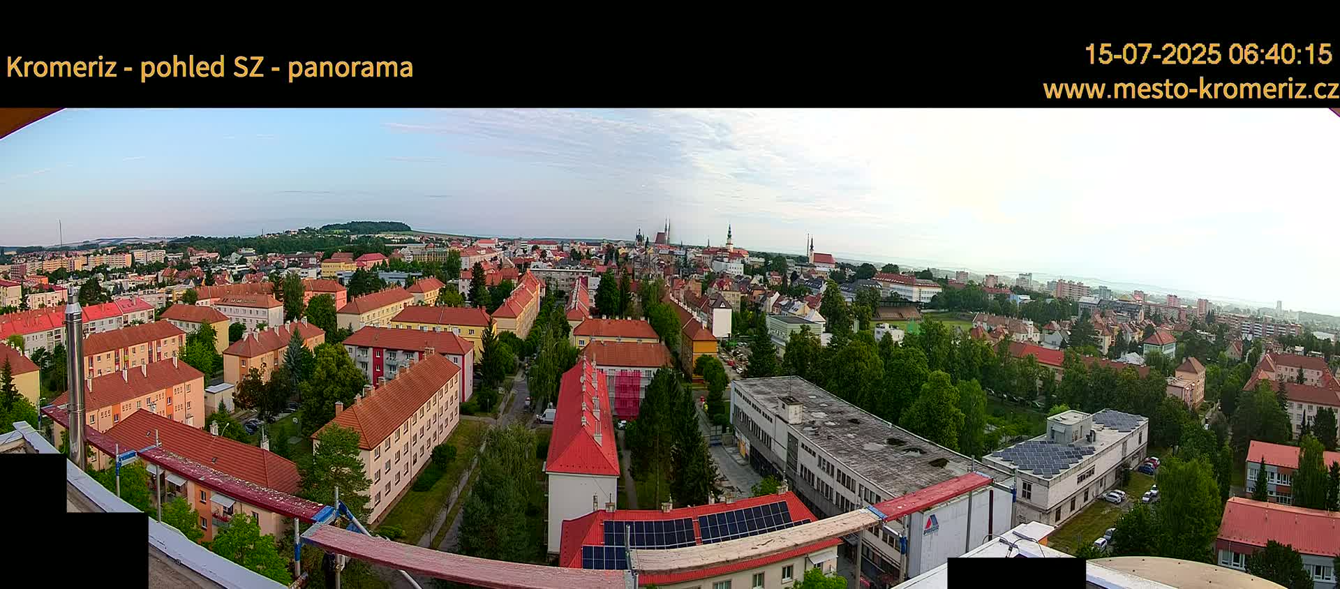 Kroměříž Northwest View Skyline Live Cam - Kromeriz, Zlin, Czechia