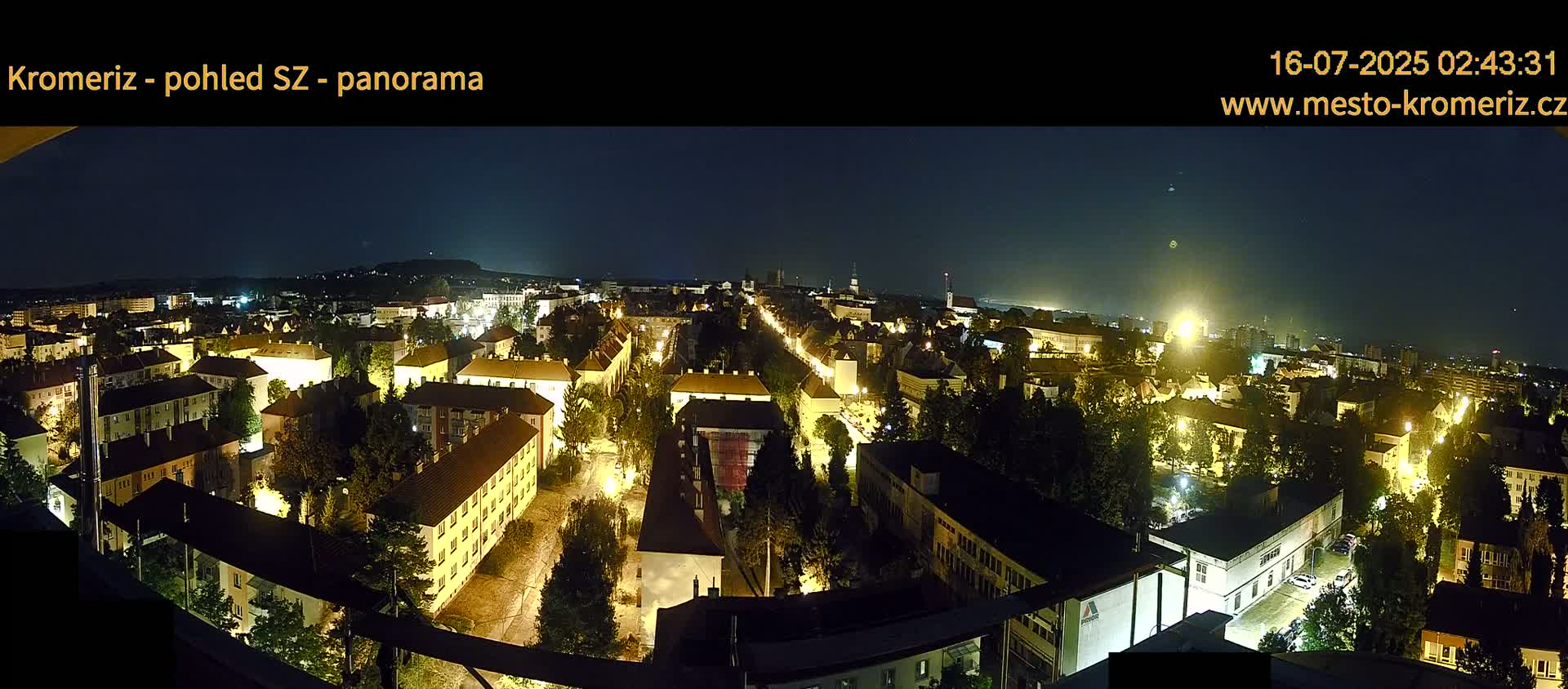 Kroměříž Northwest View Skyline Live Cam - Kromeriz, Zlin, Czechia