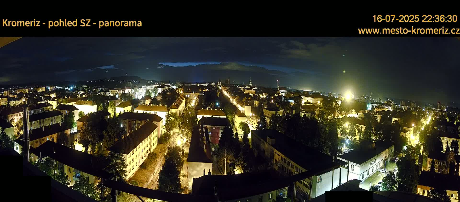 Kroměříž Northwest View Skyline Live Cam - Kromeriz, Zlin, Czechia